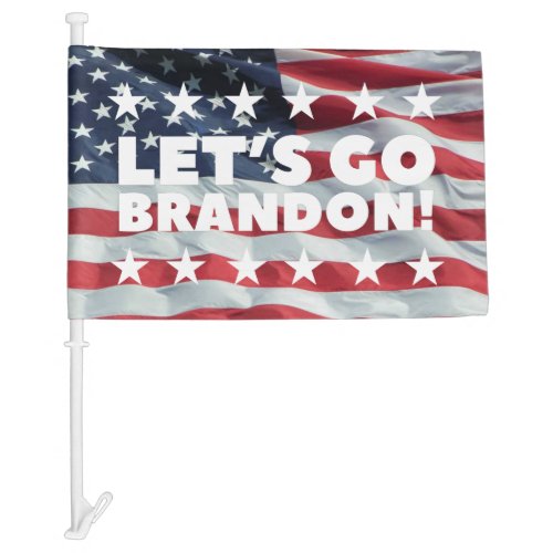 LETS GO BRANDON Font 1 Car Flag