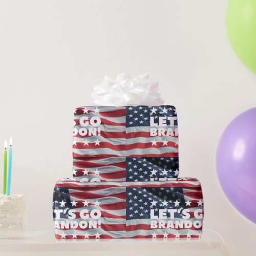 LETS GO BRANDON Font 1 Gift Wrapping Paper