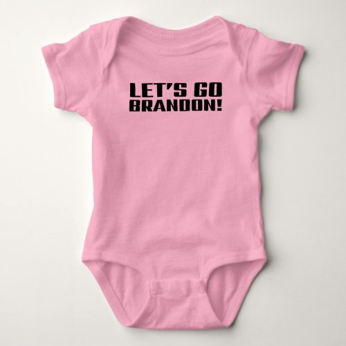LETS GO BRANDON Font 3 Baby Bodysuit
