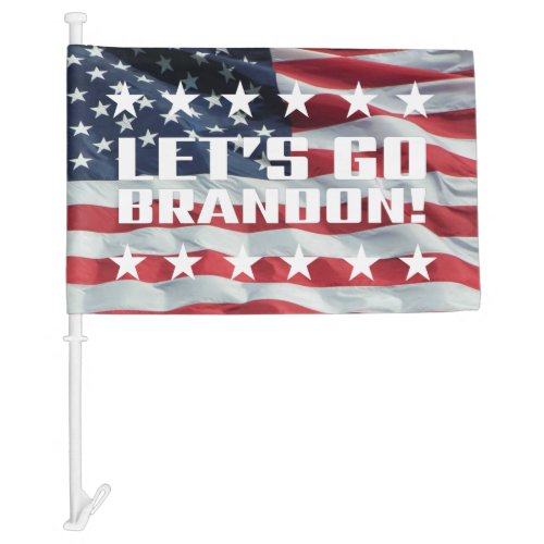 LETS GO BRANDON Font 3 Car Flag