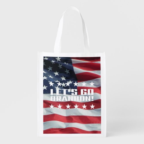 LETS GO BRANDON Font 3 Reusable Shopping Bag