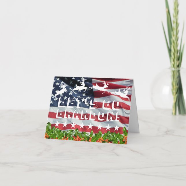 LET'S GO BRANDON! [Font 4] Christmas Card (Front)