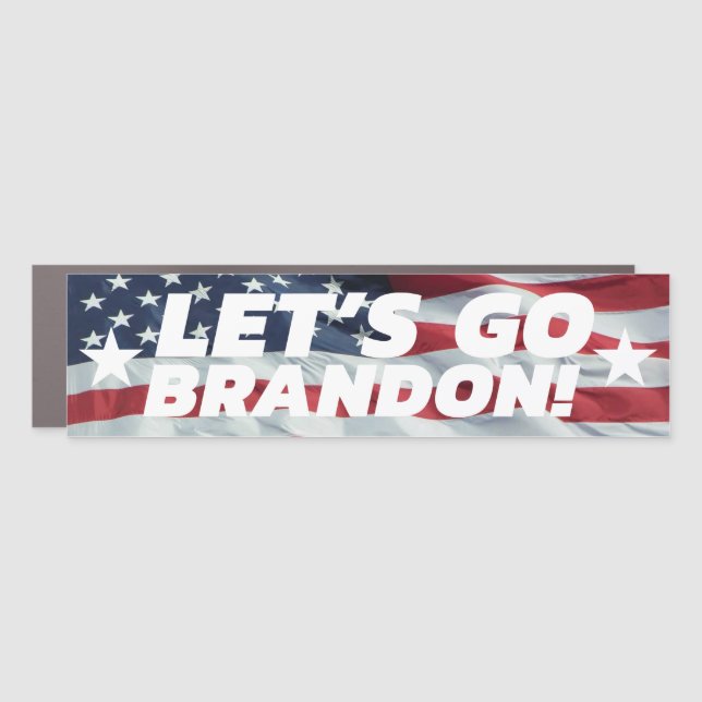 LET'S GO BRANDON! [Font 5] Bumper Car Magnet (Front)