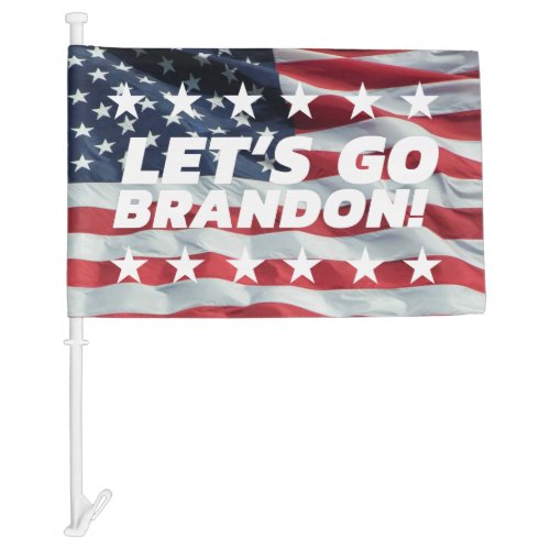LETS GO BRANDON Font 5 Car Flag