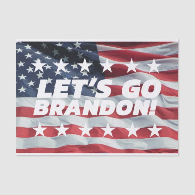 LET'S GO BRANDON! [Font 5] Gift Wrap Tissue Paper (Front)