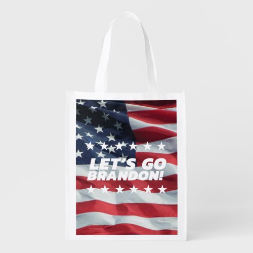 LETS GO BRANDON Font 5 Reusable Shopping Bag