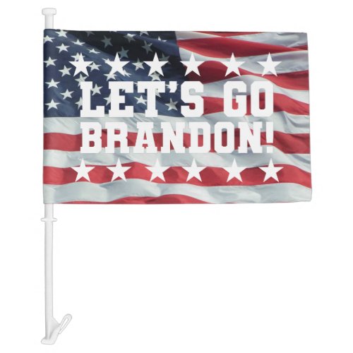 LETS GO BRANDON Font 6 Car Flag