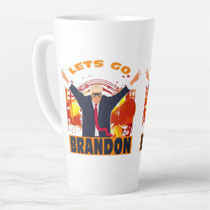 Let's Go Brandon Funny Anti Biden Trump Political  Latte Mug