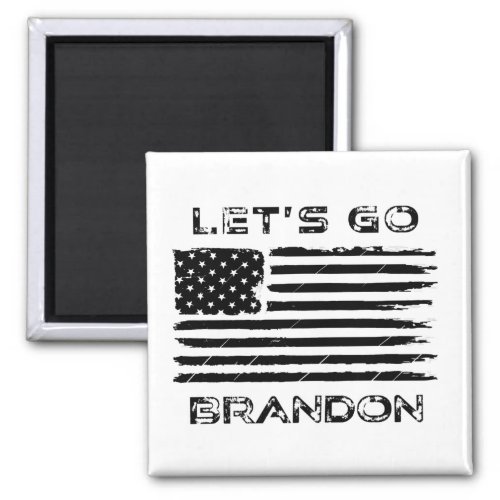 Lets Go Brandon Funny Biden Chant Distressed Flag Magnet
