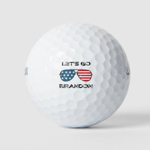 Lets Go Brandon Funny Biden Chant Flag Golf Balls