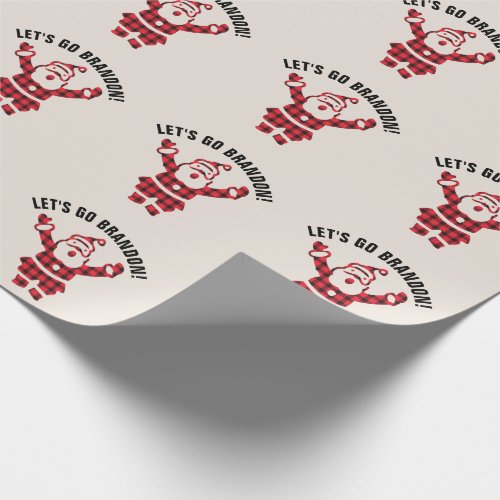 LETS GO BRANDON FUNNY CHRISTMAS SANTA  WRAPPING  WRAPPING PAPER