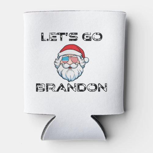 Lets Go Brandon Funny Joe Biden Santa Christmas Can Cooler