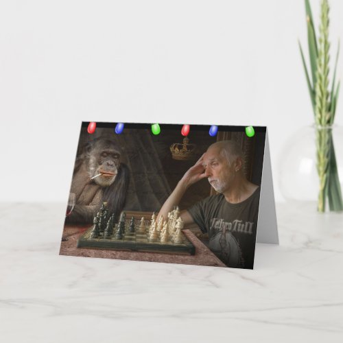 LETS GO BRANDON FUNNY MONKEY CHRISTMAS CARDS