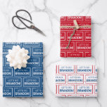Let's Go Brandon Funny Patriotic Christmas Wrapping Paper Sheets