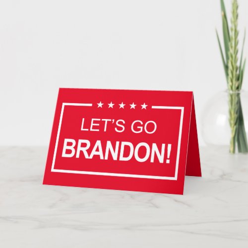 Lets Go Brandon Funny Trump 2024 Card