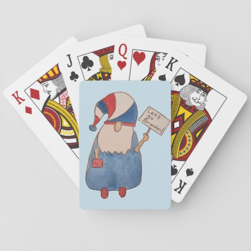 Lets Go Brandon Gnome  Poker Cards