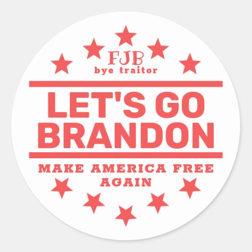 Lets Go Brandon II  Classic Round Sticker