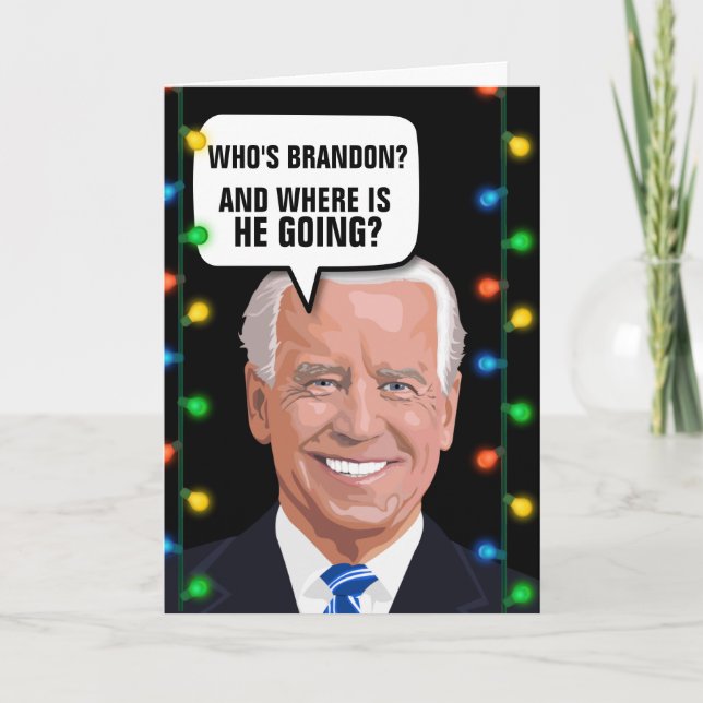 LET'S GO BRANDON JOE BIDEN FUNNY CHRISTMAS CARDS (Front)