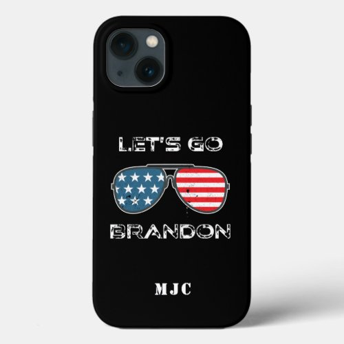Lets Go Brandon Joe Biden Nascar Monogram iPhone 13 Case