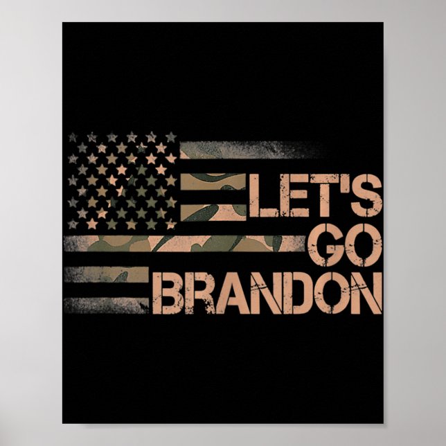 Let's Go Brandon Lets Go Brandon Camouflage Americ Poster (Front)