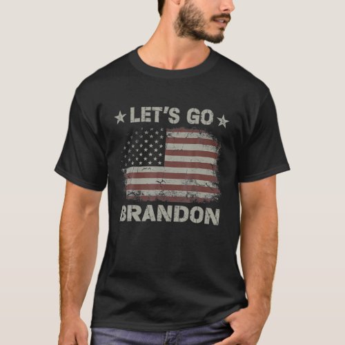Lets Go Brandon Lets Go Brandon USA Flag T_Shirt