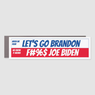 Let's go Brandon IMPEACH BIDEN THEN HARRIS Bumper Sticker