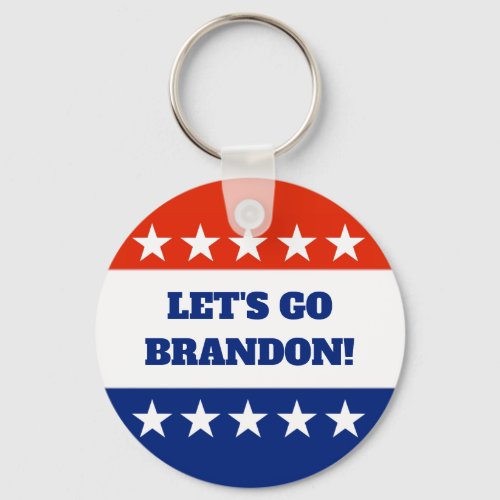 Lets Go Brandon Metal Keychain