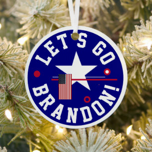 Lets go Brandon Metal Ornament