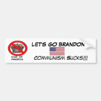 Let's Go Brandon Bumper Sticker American Flag!