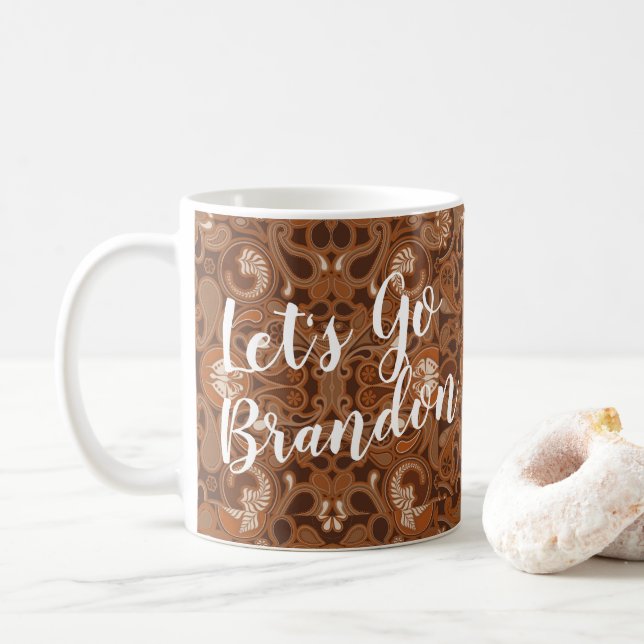 Let's Go Brandon Paisley Coffee Mug (With Donut)