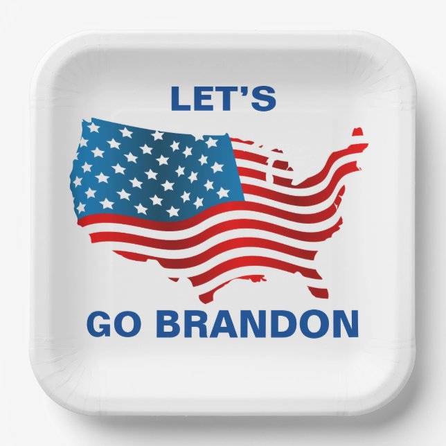 Lets Go Brandon  Paper Plates (Front)