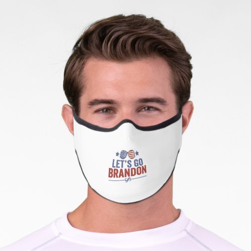 Lets go Brandon Patriotic American Sunglasses Premium Face Mask