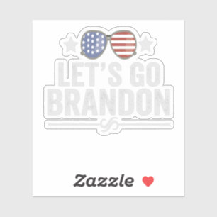 Let's go Brandon Patriotic American Sunglasses Sticker