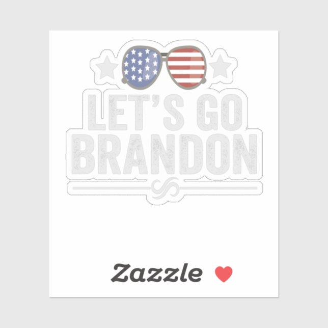 Let's go Brandon Patriotic American Sunglasses Sticker (Sheet)