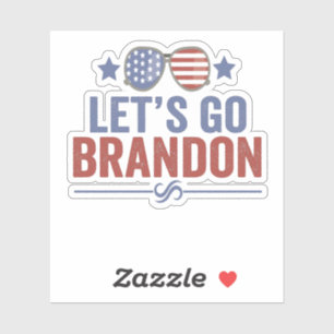 Let's go Brandon Patriotic American Sunglasses Sticker