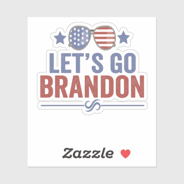 Let's go Brandon Patriotic American Sunglasses Sticker (Sheet)