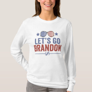 Let's go Brandon Patriotic American Sunglasses T-Shirt