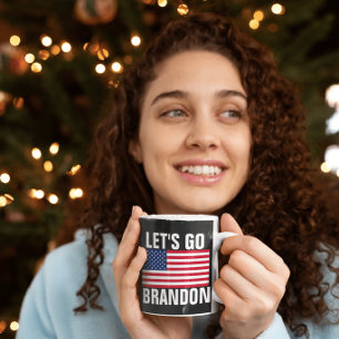 LET'S GO BRANDON PATRIOTIC COFFEE MUGS