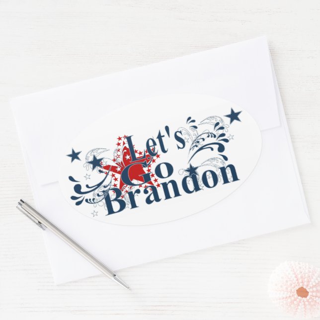 Let's Go Brandon Patriotic Sticker (Envelope)