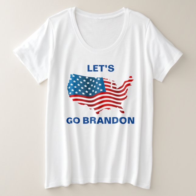Lets Go Brandon Plus Size  T-Shirt (Design Front)