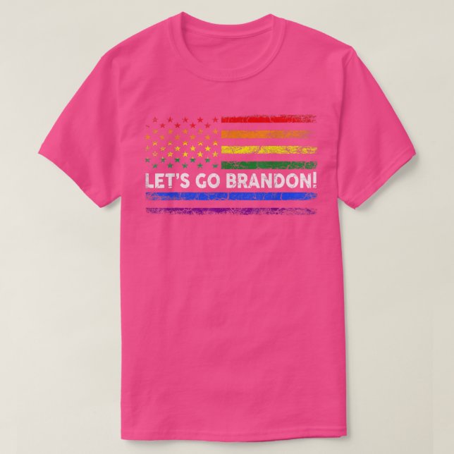 Lets Go Brandon Pride Month USA American LGBTQ Rai T-Shirt (Design Front)