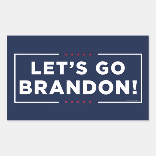 Lets Go Brandon rectangular sticker