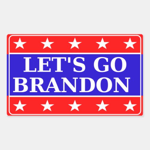 Lets Go Brandon Rectangular Sticker