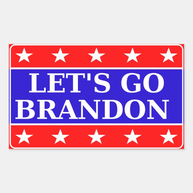 Let's Go Brandon Rectangular Sticker (Front)