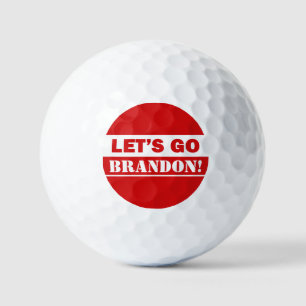 "Let's Go Brandon" Red And White Golf Balls