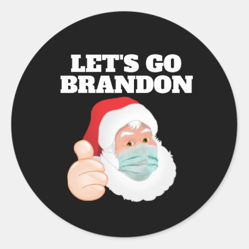 LETS GO BRANDON SANTA CHRISTMAS STICKERS