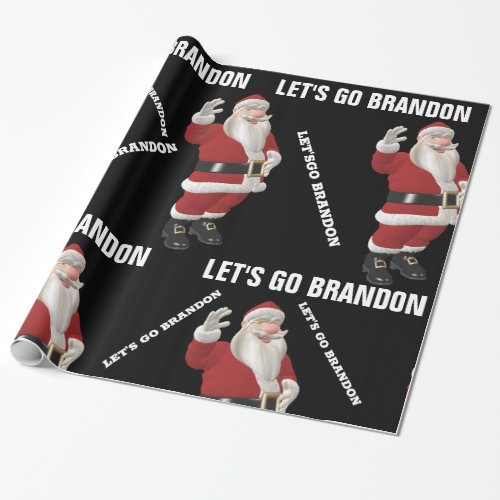 LETS GO BRANDON SANTA CHRISTMAS Wrapping Paper
