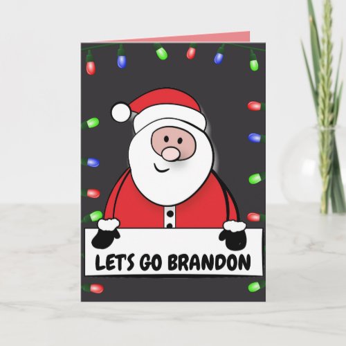 LETS GO BRANDON SANTA CLAUS TRUMP Christmas cards