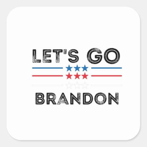 lets go Brandon Square Sticker