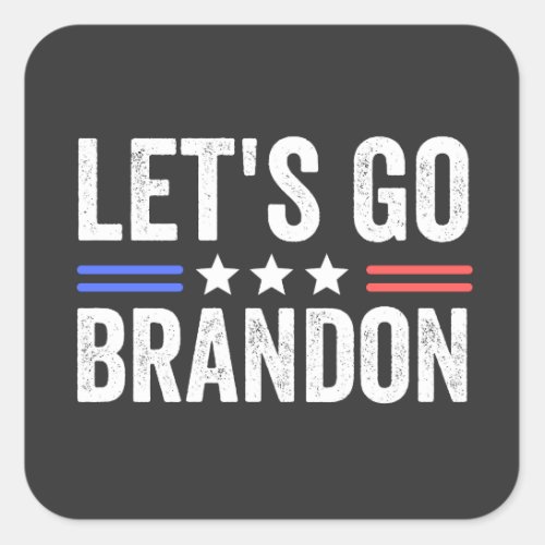 Lets Go Brandon Square Sticker